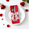 jijAcraft Valentine Heart Ribbon Wired Edge - 1-1/2 Inch x 11 Yards Fabric Red Ribbon with Glitter Heart, Happy Valentines Day Ribbons for Gift Wrapping, Party Favors, Bouquet