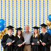 jijAcraft 2 Pack Blue Gold Graduation Cap Tinsel Foil Fringe Curtain, Graduation Party Decorations with String, Congrats Grad Streamers for Graduation Photo Booth Class of 2026 Prom School Home Decor