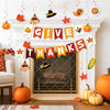 jijAcraft Thanksgiving Decorations GIVE THANKS Banner - 38Pcs Pre-Assembled Hanging Swirl, Thanksgiving Banner Indoor, Thanksgiving Party Decor for Wall, Ceiling, Mantel, Home, Classroom, Office