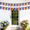 jijAcraft Progress Pride Flag Banner Decorations, LGBTQ+ Flags Garland, Pre-Strung Gay Pride Bunting with Rainbow, Gay Bunting for Pride Month Party, Home, School  Community Event Decor 38 Flags