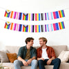 jijAcraft 2 Pack Progress Pride Flag Banner Decorations, LGBTQ+ Flags Garland, Pre-Strung Gay Pride Bunting with Rainbow, Pride Month Party Decorations for Home School Community Events 60 Flags
