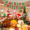 jijAcraft Merry Christmas Banner Xmas Decorations - 38Pcs Hanging Swirl Set, Christmas Decorations Indoor, Christmas Party Decor for Wall, Ceiling, Mantel, Fireplace, Home, Classroom, Office, Party - JiJaCraft.com