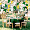 jijAcraft 39FT Triangle Banner Fabric Pennant Flag, Bunting Garland for Golf Party Easter Decor Spring Summer Tea Party Outdoor Garden Hanging Birthday Wedding Baby Shower Decor (Yellow Green White)