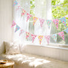 jijAcraft 4 Pack Spring Floral Bunting Banners - Pre-strung Daffodil Flower Triangle Pennant Banner, Daffodil Spring Party Decorations for Easter Spring Birthday Garden Party Home Classroom Decor