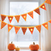 jijAcraft Pumpkin Pie Banner Thanksgiving Decoration – 2PCS Pre-Strung Pumpkin Pie Garland, Thanksgiving Party Banner for Fall Party Table Decor, Home Mantel Fireplace Decorations