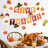 jijAcraft Thanksgiving Decorations GIVE THANKS Banner - 38Pcs Pre-Assembled Hanging Swirl, Thanksgiving Banner Indoor, Thanksgiving Party Decor for Wall, Ceiling, Mantel, Home, Classroom, Office