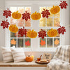 jijAcraft Thanksgiving Pumpkin Banner – 2pcs Pumpkin and Maple Leaf Banner, Pre-Strung Fall Garland for Thanksgiving Party Supplies, Fireplace, Wall, Table, Classroom, Mantel Decor