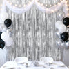 jijAcraft 3 Pack Metallic Silver Tinsel Foil Fringe Curtain, Party Photo Backdrop for New Year¡¯s Eve Weddings Disco Theme Graduation Bachelorette Birthday Baby Shower Party Gender Reveal Decorations