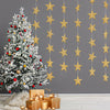 jijAcraft Glitter Gold Star Garland Decorations Hanging Garands Banner Backdrop, 2.7 inch Star Party Decoration for Birthday Baby Shower Wedding Kids Room Ramadan EID Graduation Decor (52 Feet)
