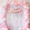 jijAcraft 3 Pack Iridescent Transparent Tinsel Foil Fringe Curtain, Party Photo Backdrop, Holographic Pink for Mermaid Party Birthday Graduation Engagement Bridal Shower Bachelorette Baby Shower Decor