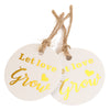 Let Love Grow Gift Tags,Original Design 100PCS Gold Foil Tags with String,Small Paper Tags,Gift Tags for Wedding Party Favors (Gold Foil) - JijaCraft