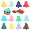 Christmas Tree Gift Tags,120 Pcs 12 Colors Blank Gift Wrap Tags with Organza Ribbons Colored Paper Gift Tags with String Holiday Gift Party Favors Tags - JijaCraft