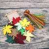 JijAcraft Thanksgiving Tags ,120 Pcs 12 Colors Fall Maple Leaves Gift Tags with Organza Ribbons Fall Wedding Party Favors Tags Christmas Paper Gift Tags with String - JijaCraft