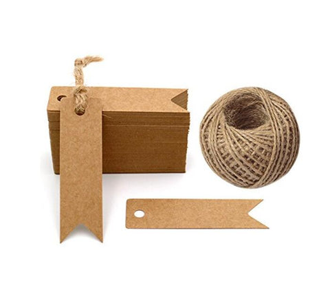 Kraft Paper Gift Tags, 150PCS Gift Wrap Tags Editable Blank Gift Labels for  Christmas Wedding Birthday Thanksgiving Gift,with Free 33ft Root Natural  Jute Twine 