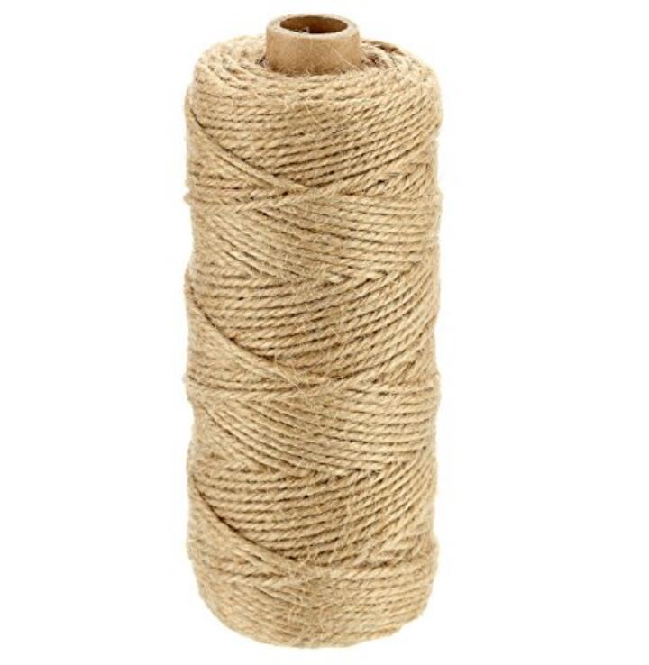 2MM 100M 3 Ply Natural Jute Twine Durable Hemp Rope Gift String Twine –