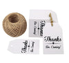 Thanks for Coming Tags 100 PCS Kraft Tags,Paper Gift Tags with 100 Feet Natural Jute Twine Perfect for Baby Shower,Wedding Party Favor - JijaCraft