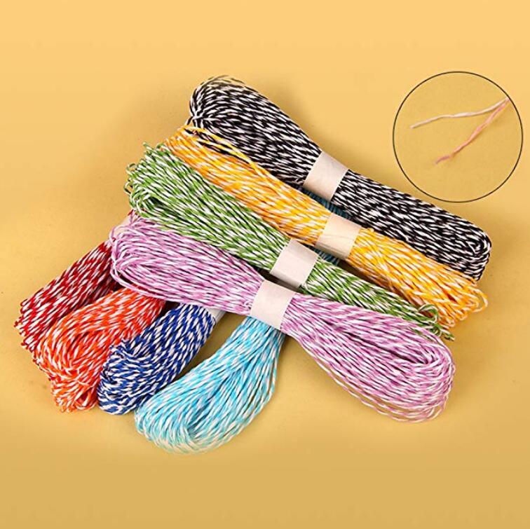 120 Yards Craft Raffia Stripes Paper String for DIY Making,Gift Packin –