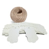 100 PCS Blank Kraft Gift Tags 7*5 CM Paper Hang Tags Price Tags with 100 Feet Jute Twine - JijaCraft