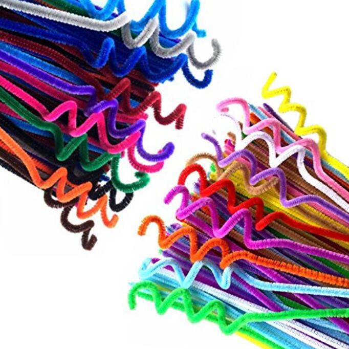 Multicolor Glitter Pipe Cleaners Chenille Stems For Craft
