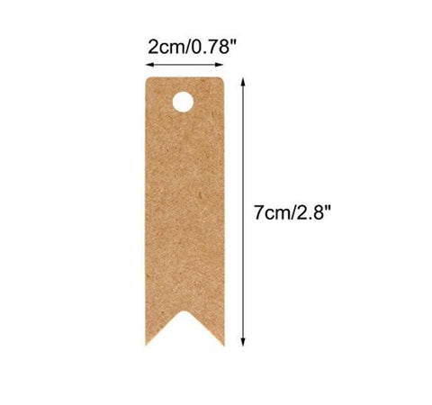 G2Plus G2PLUS Kraft Paper Gift Tags with String,100PCS Square Hang  Tags-2.2''Blank Present Tags with 66 Feet Natural Jute Twine for Gif