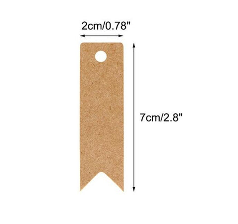 100 PCS Square Paper Gift Tags with 30 M Jute Twine for Crafts Hang Ta –