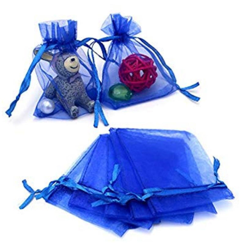 100 PCS 7CM X9 CM (2.8X3.5") Drawstring Organza Gift Bags Jewelry Pouches - JijaCraft