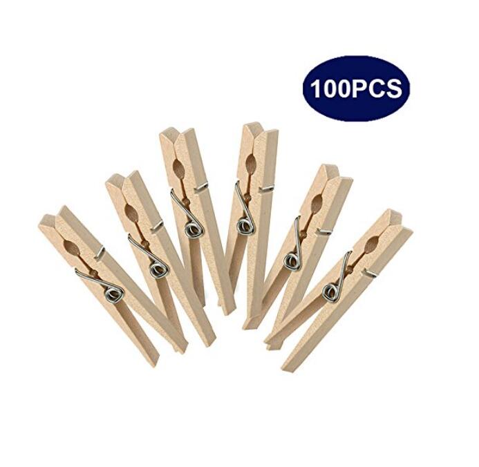 100 Pcs 7.2 CM Jumbo Wooden Clothespins Large Clothespins Photo Paper –