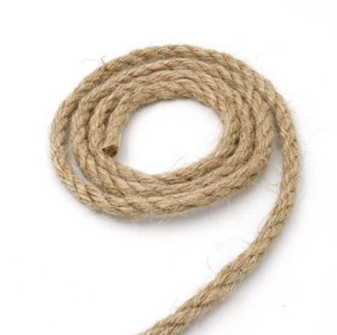 6MM 20M Jute Twine String Strong Hemp Rope Craft Twine for DIY & Arts Crafts, Christmas Gift Packing and Garden Bundling - JijaCraft