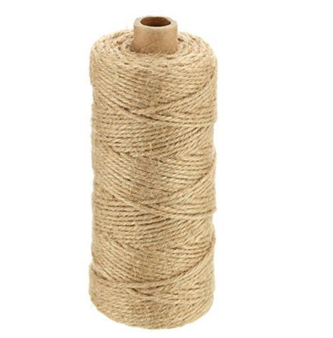 3MM 100M Natural Jute Twine,4 Ply Durable Gift Arts Crafts Gardening Applications Packing String - JijaCraft
