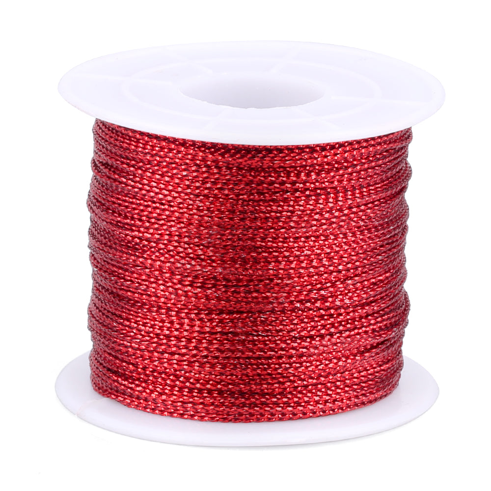 Red Twine String,100M Red Thread Twist Ties with Coil,Red Metallic Str –
