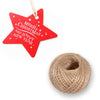 100 PCS Star Shaped Christmas Gift Tags with String, Merry Christmas Paper Hang Tags with 100 Feet Natural Jute Twine - JijaCraft