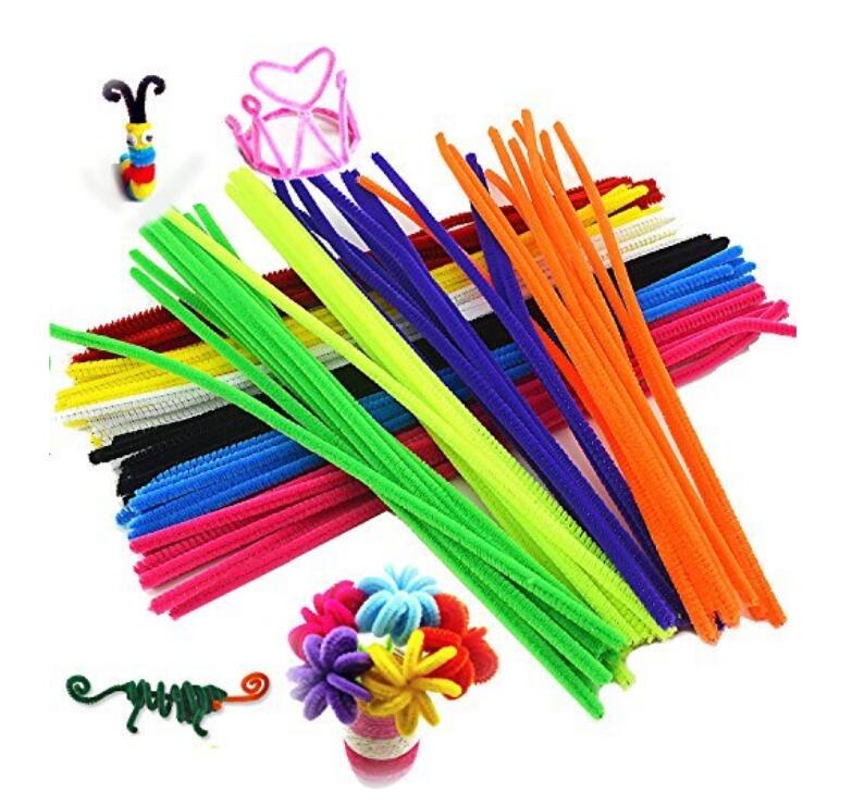 24 Colors Pipe Cleaners Chenille Stems 6mmx12 for Creative Handmade DI –