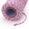 Pink and White Twine,100 M Durable Baker's Twine,Cotton Crafts Twine,Packing Twine String for Gardening Applications - JijaCraft