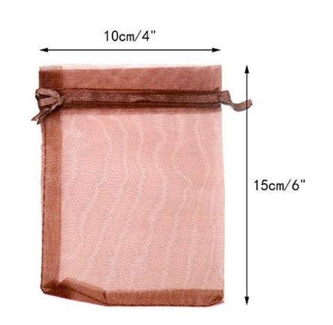 100 PCS 4X5" MultiColor Organza Gift Bags Wedding Party Festival Favor Bags Jewelry Pouches Drawstring Bags(10 Colors) - JijaCraft
