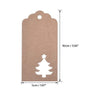 100 PCS Kraft Paper Tags Hollow Christmas Tree Design Rectangle Craft Hang Tags Bonbonniere Wedding Favor Gift Tags with Jute Twine 30 Meters Ideal for Crafts Tags, Price Labels - JijaCraft