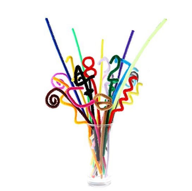 24 Colors Pipe Cleaners Chenille Stems 6mmx12 for Creative Handmade DI –