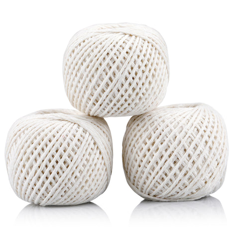 Natural White String,984 Feet Christmas String,Cotton String Baker Twine,Heavy Duty Packing String for DIY Crafts and Gift Wrapping-2mm - JijaCraft