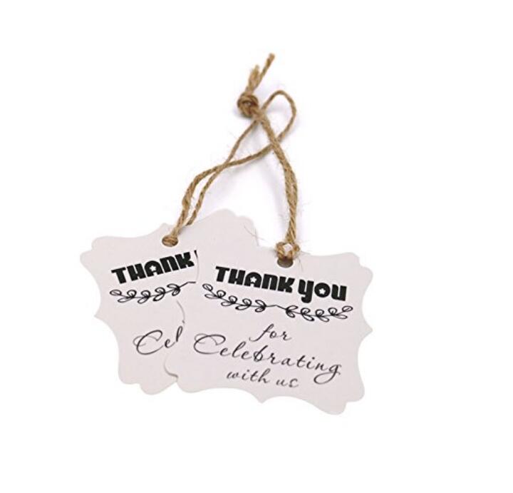 jijAcraft 100Pcs Thank You for Celebrating with Us Tags,Thank You Tags,Thank  You Gift Tags