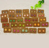 200PCS Kraft Paper Earring Shape Gift Tags 2.5cm X 3.5cm Rectangular Wedding Ear Studs Display Hang Tag - JijaCraft