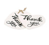 Thank You Tags,100 PCS Heart Shape"Thank You" Printed Kraft Paper Gift Tags,White Wedding Favors Tags with 30M Jute Twine for DIY Crafts Hang Label - JijaCraft