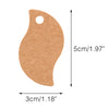 100 PCS Kraft Paper Gift Tags Leaf Shaped Brown Hang Labels with 100 Feet Natural Jute Twine - JijaCraft