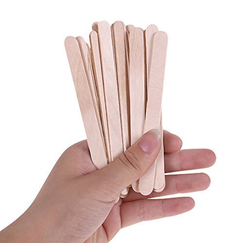 Popsicle Sticks for-Crafts - 300 PCS Craft Popsicle Sticks 4.5 inch Wooden  Multi-Purpose Premium Wood for Waxing Crafting Paddle Ice Cream Stirring