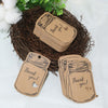 Thank You Tags,Mason Jar Tags,100PCS Kraft Paper Gift Tags with 100 Feet Jute Twine,3"x1.8"Vintage Style Brown Tags for DIY Craft Party Favors - JijaCraft