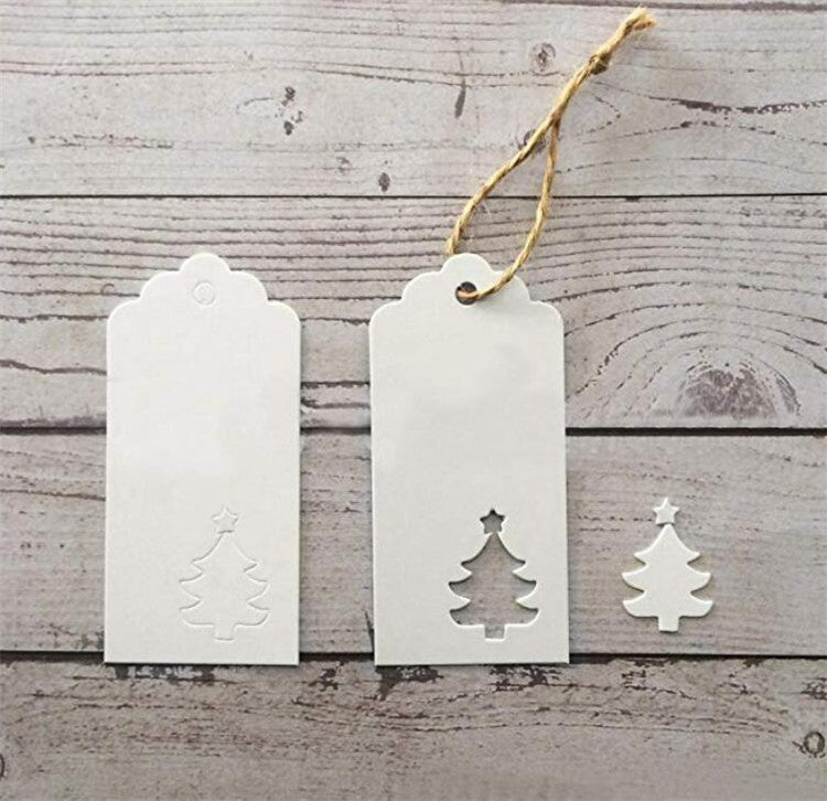 Christmas Gift Tag, Handmade Gift Tag, White, Kraft Christmas