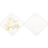 Let Love Sparkle Tags,100PCS Wedding Tags,Original Design Paper Gift Tags with 100 Feet Jute Twine (2.36 inch,Gold Font) - JijaCraft