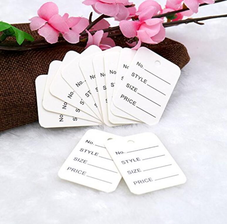 Eease 1000pcs Price Tags Paper Tags Store Hanging Tags Small Price Label Hanging Tags, Size: 5X3.5CM