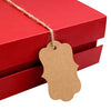 100 PCS Blank Kraft Gift Tags 7*5 CM Paper Hang Tags Price Tags with 100 Feet Jute Twine - JijaCraft