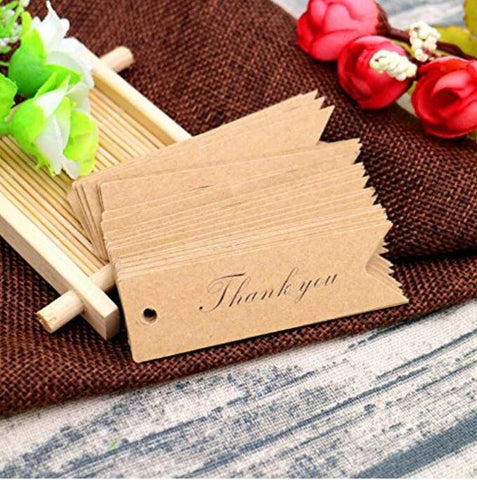 Kraft Paper Gift Tags, 100PCS Wedding Tags,Bonbonniere Favor Gift Tag with Jute Twine 30 Meters for DIY Crafts & Price Tags - JijaCraft