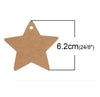 Star Gift Tags, 100 PCS Star Gift Tags with String, Blank Gift Tag with 100 Feet Natural Jute Twine - JijaCraft