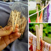 100 Pcs 7.2 CM Jumbo Wooden Clothespins Large Clothespins Photo Paper Pegs Craft Wood Photo Clips - JijaCraft